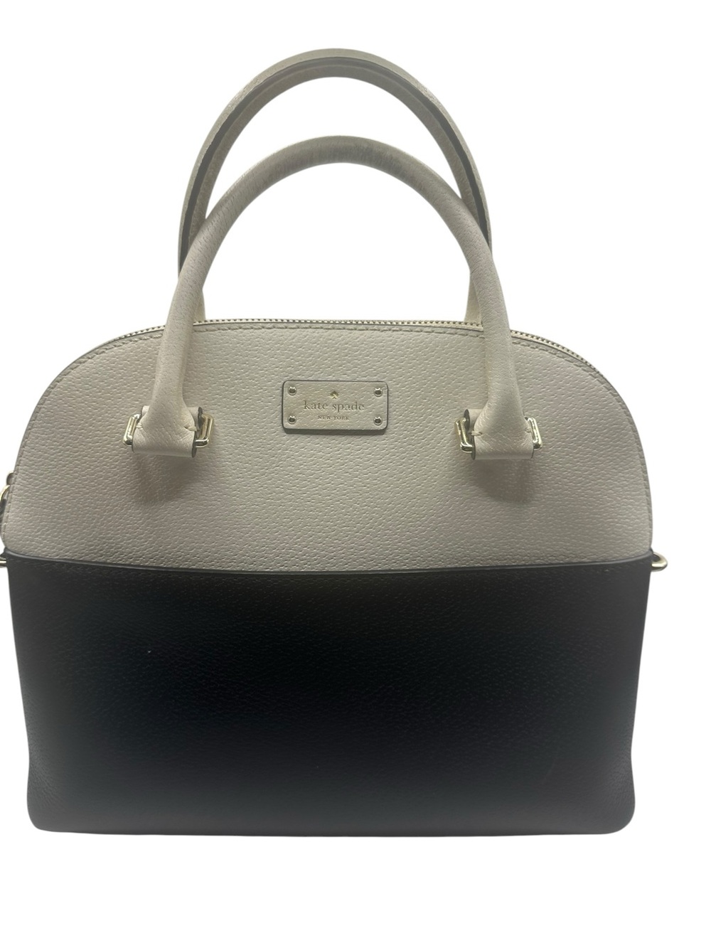 kate spade Two-Tone White and Black Dome Satchel